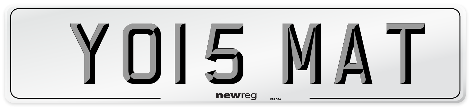 YO15 MAT Number Plate from New Reg